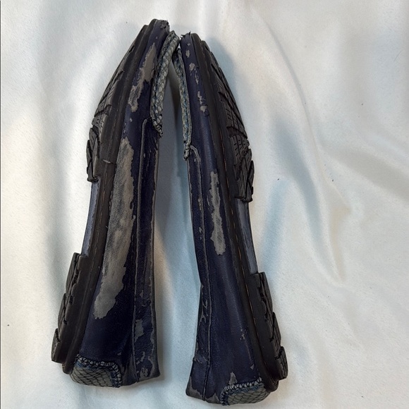 Baretraps Kieran Womens 7.5M Slip On Loafers Flat Leather Blue Preowned **READ** - Picture 8 of 10